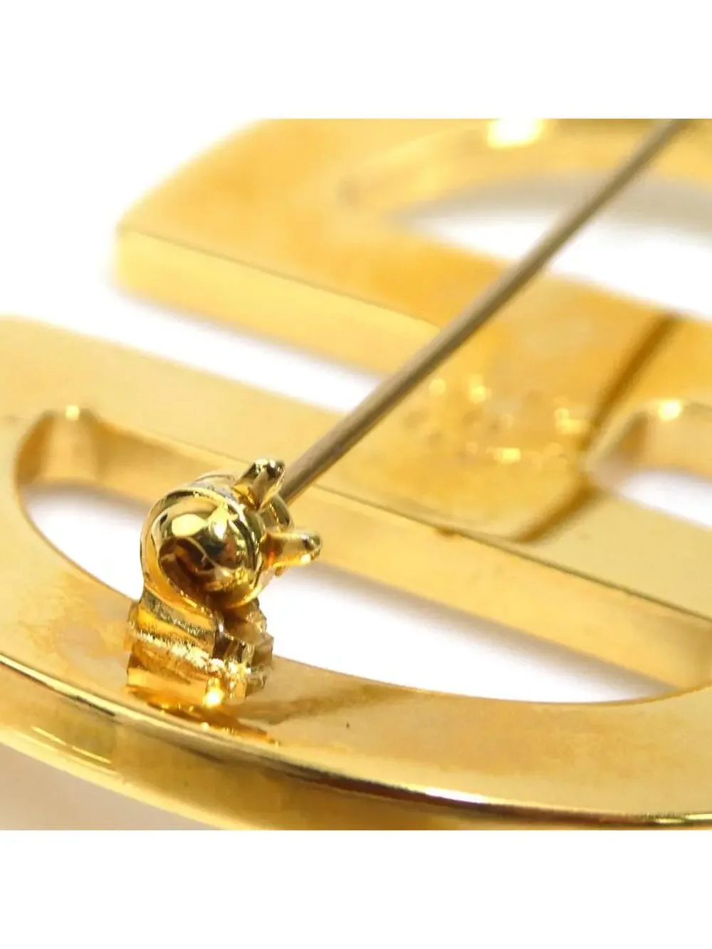Auth Celine Brooch Gold Metal - #303089C14B